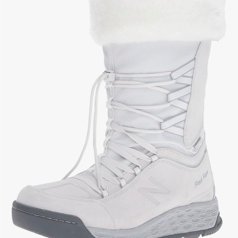 New Balance White Winter Boots Sneakers Shoes Size 8